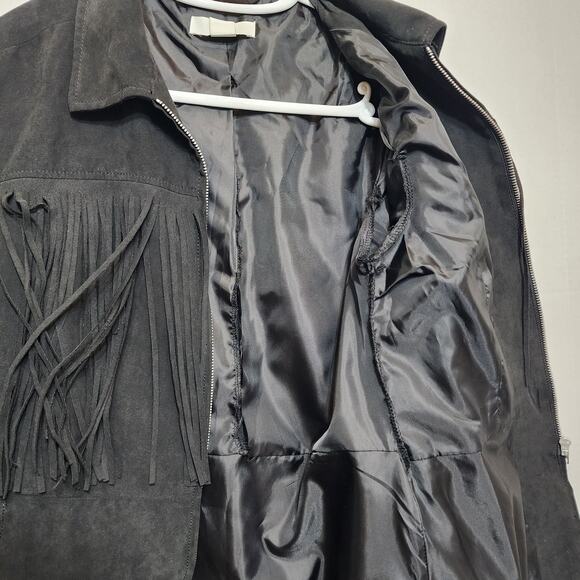 Pre-Loved H&M Cowboy-Style Suede Jacket – Fringe Detail - Picture 7 of 7